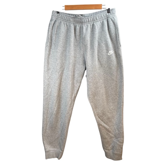 Nike Joggers Men Size Large Gray Elastic‎ Waist Athletic Athleisure Logo Casual - Picture 1 of 16